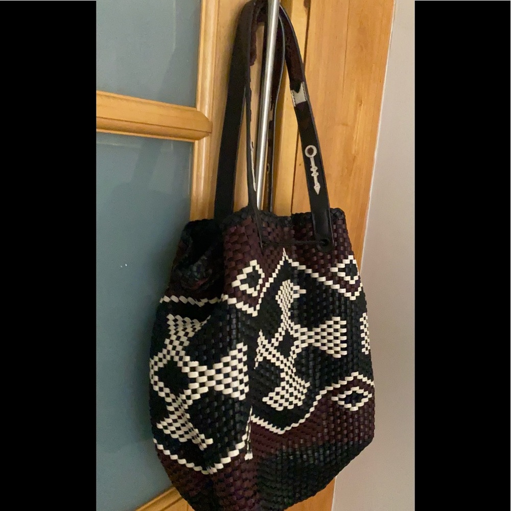 Tory Burch Woven Drawstring Tote